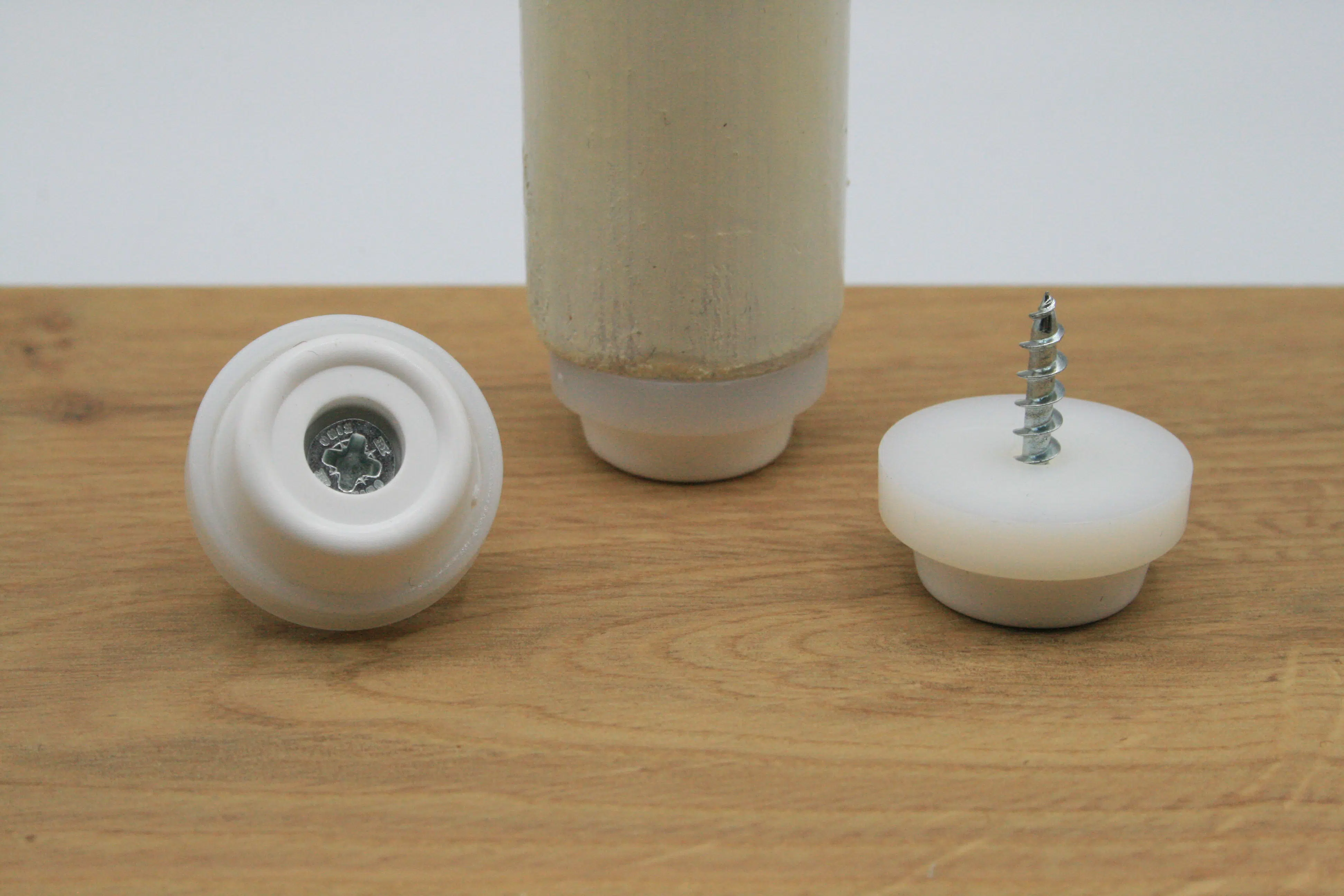 Antislip dop met schroef Wit