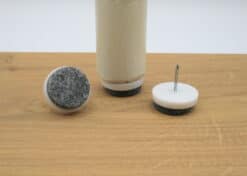 Viltglijder met nagel Wit