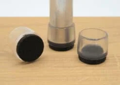 Viltglijder voor ronde poten transparant PVC